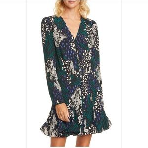 NWT! Veronica Beard Riggins Floral Silk Blend Dress